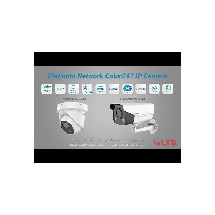 タッチ対応 LT41P-H14D/F 4GB 無線 カメラ Windows10 Platinum 4 MP Color 24/7 Fixed Turret IP Camera